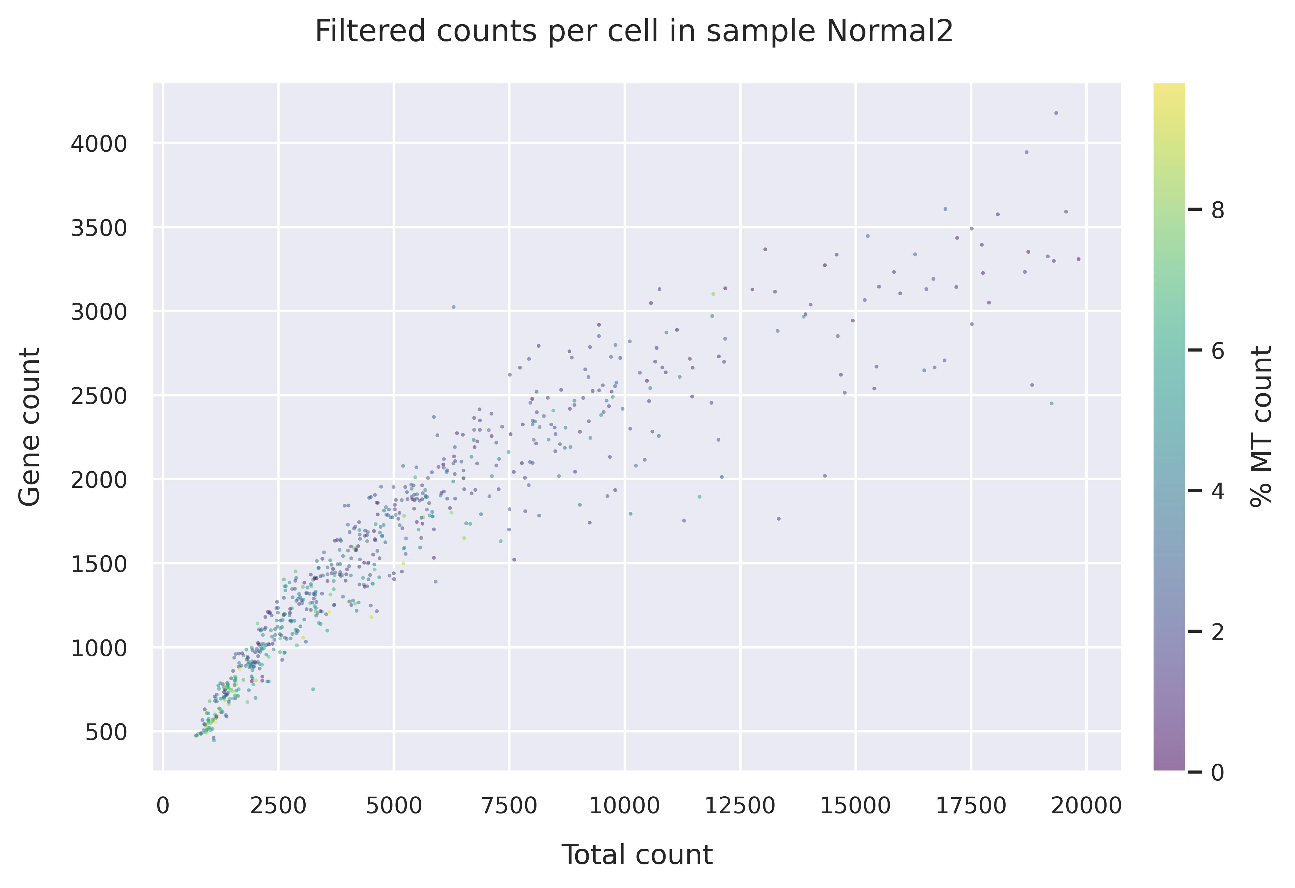 Mitochondrial counts (filtered)