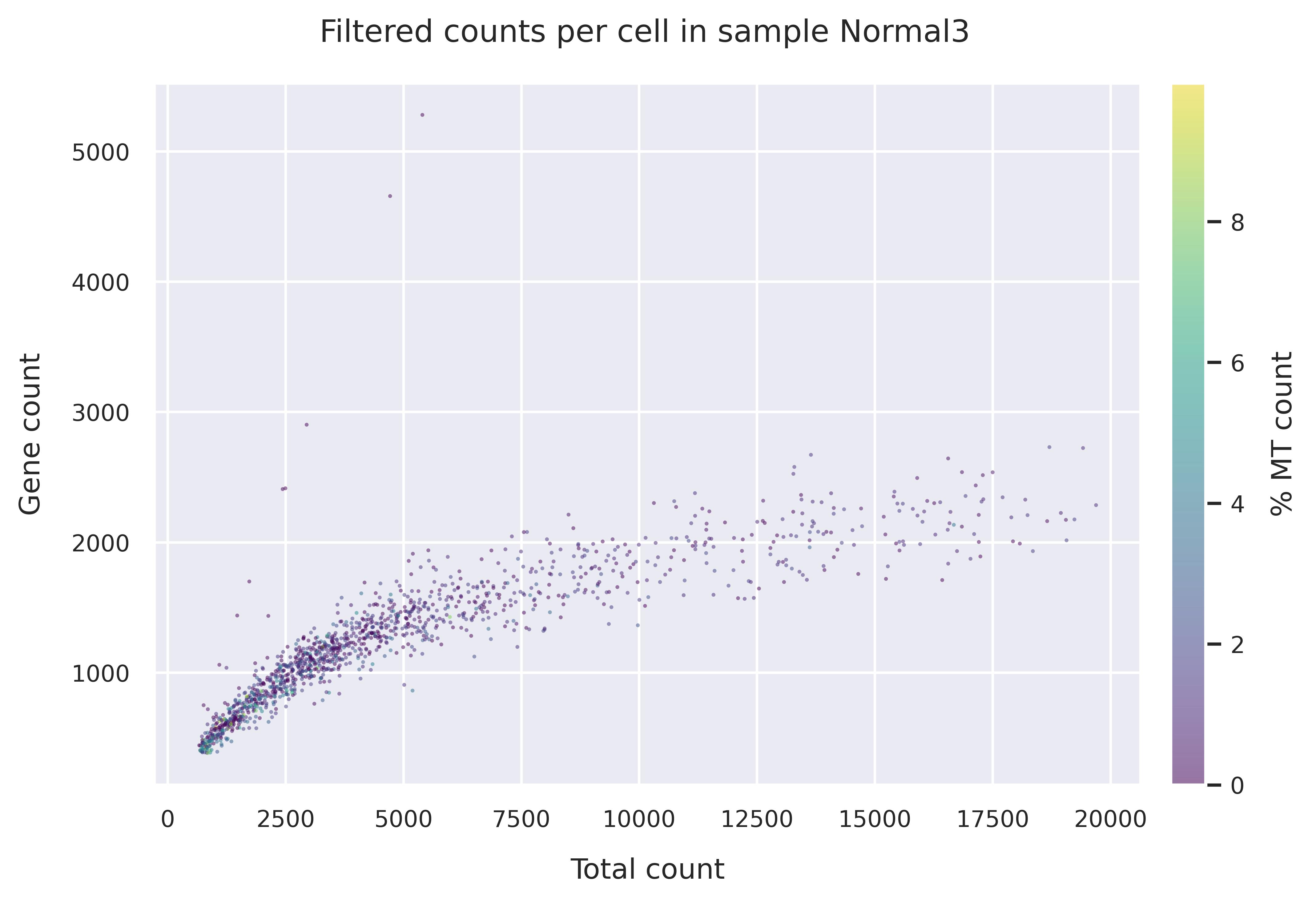 Mitochondrial counts (filtered)