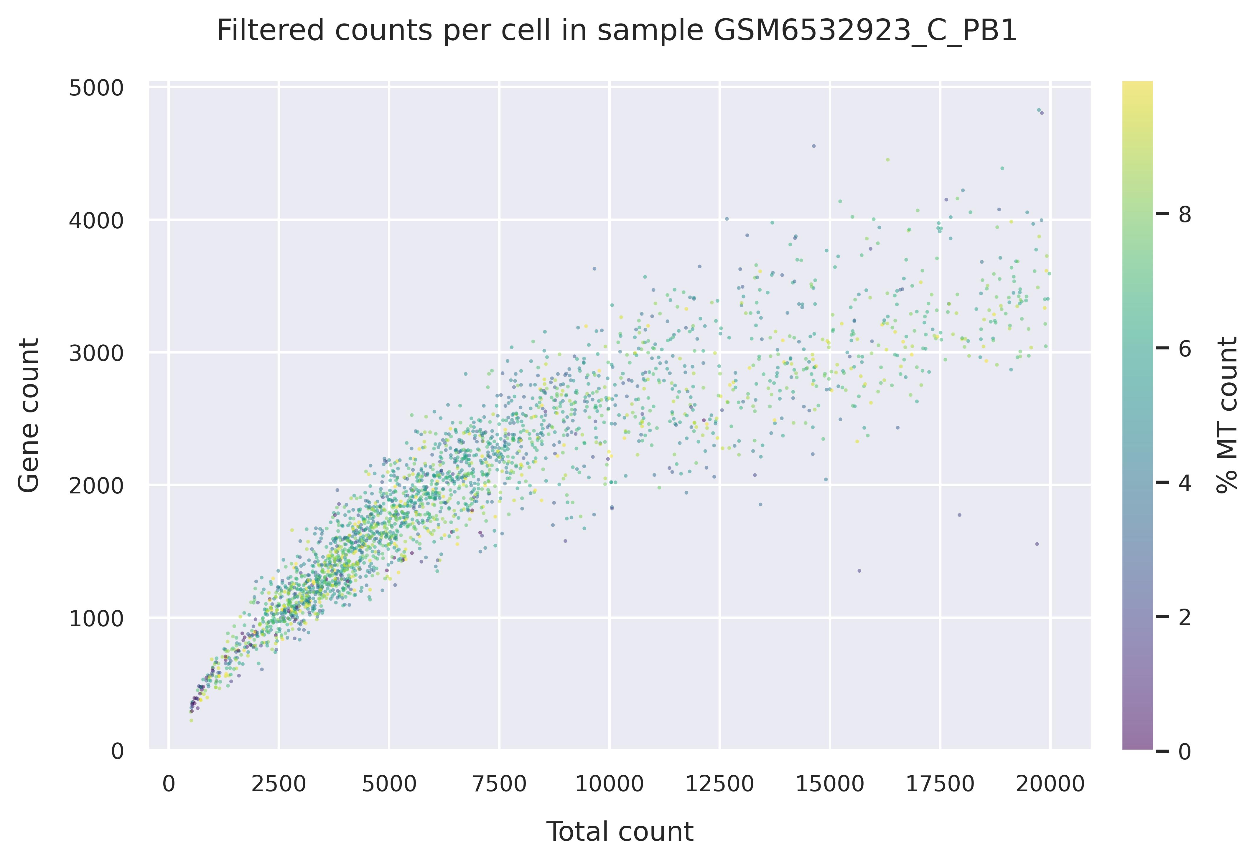Mitochondrial counts (filtered)