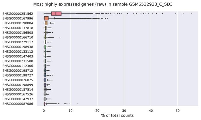 Highest expressed genes (filtered)