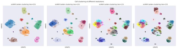Clustering resolutions