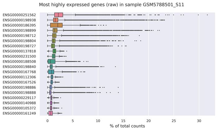 Highest expressed genes