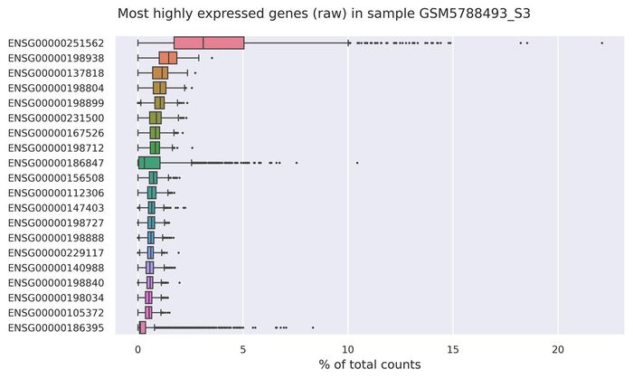 Highest expressed genes (filtered)