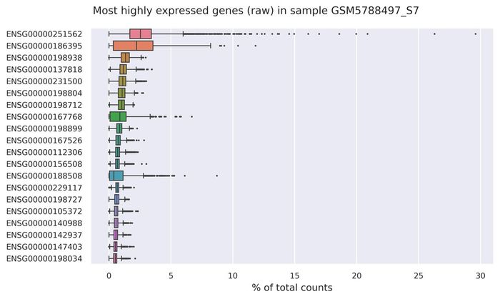 Highest expressed genes (filtered)